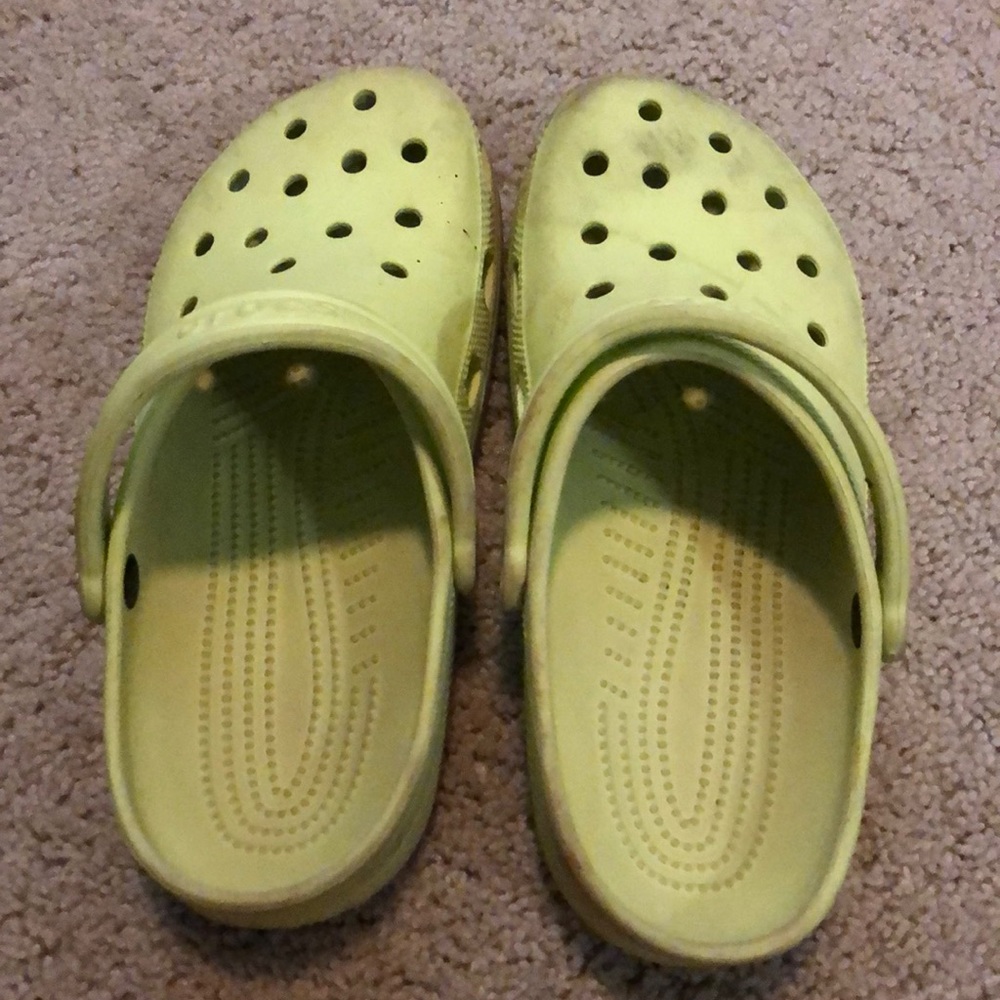 Lime colored CROCS